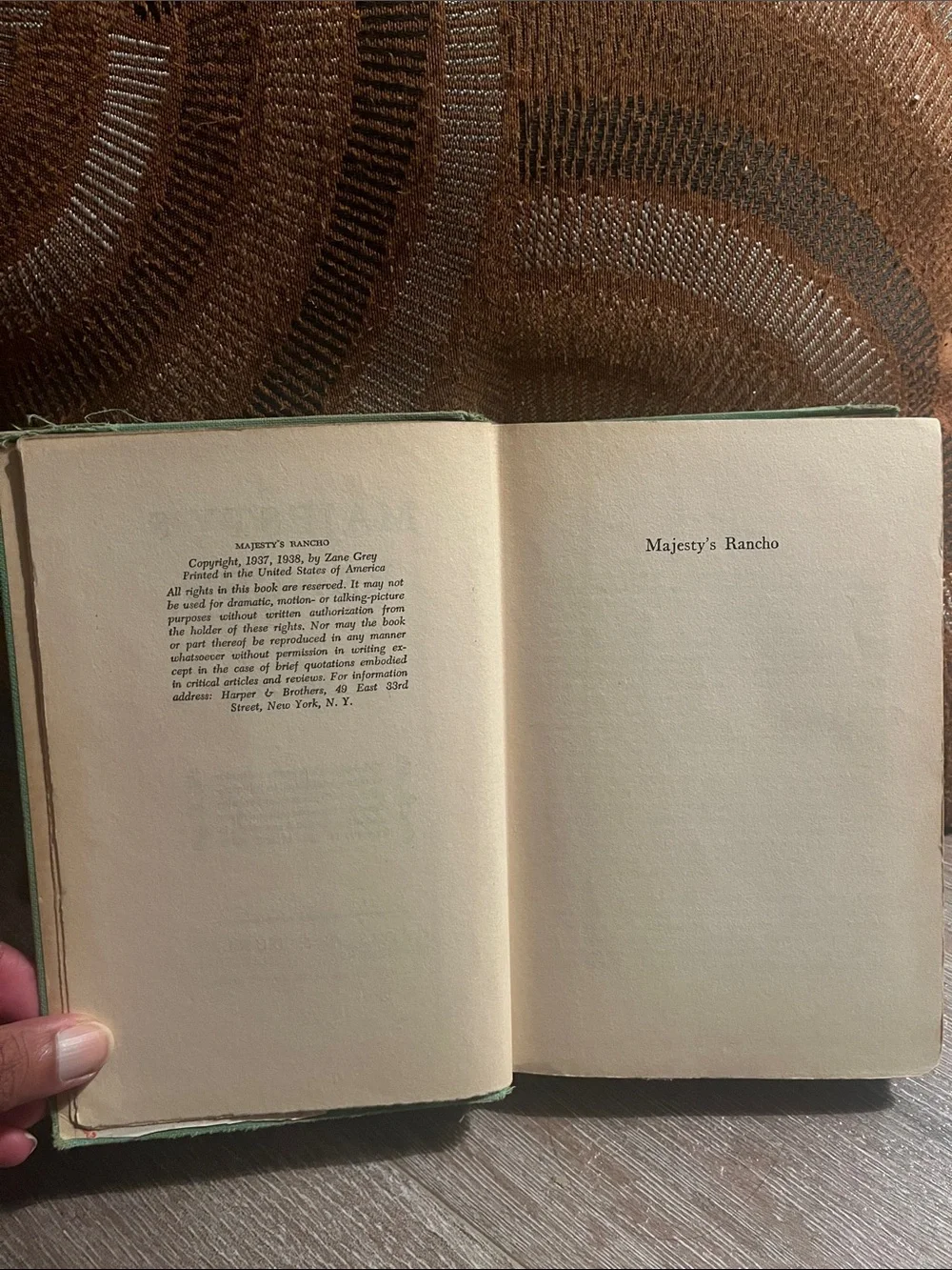 Majesty's Rancho by Zane Grey 1937